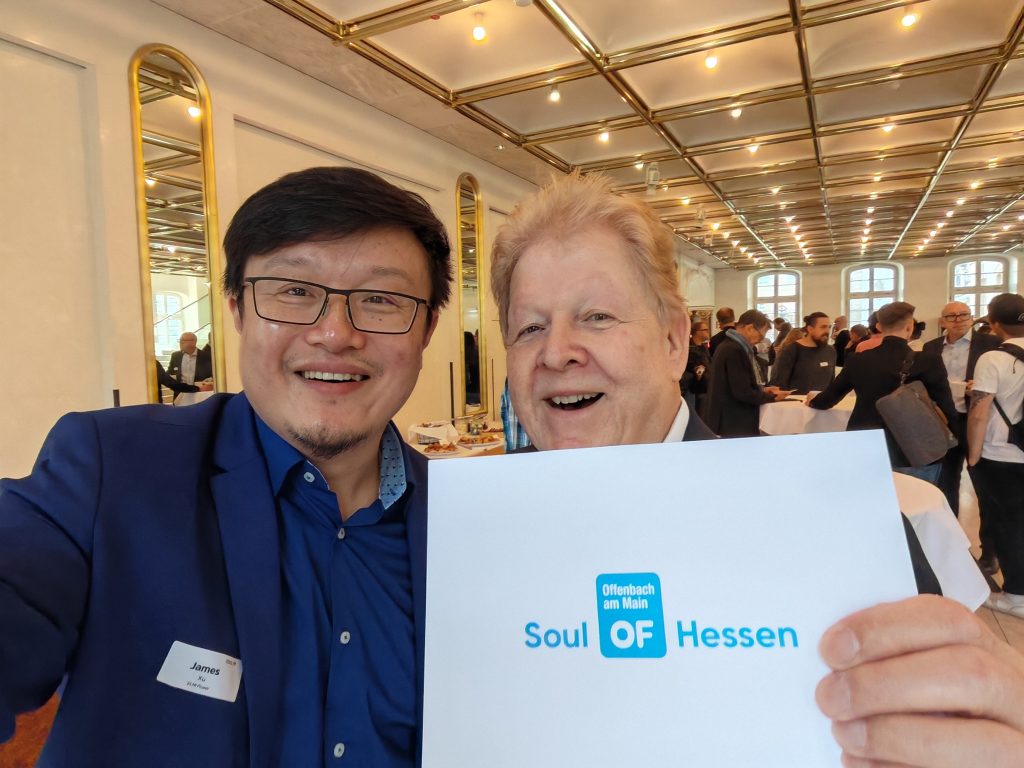 James Xu beim Halbfinale des hessischen Gründerpreises 2026